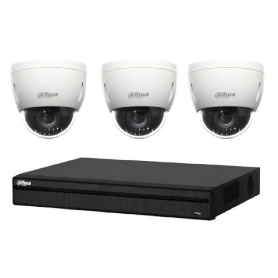 Dahua Kit DVR & 3 caméras PTZ