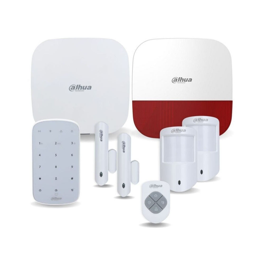 Dahua - Kit alarme sans fil wifi, 3G, 4G et gprs 150 zones 868Ghz 8 pièces
