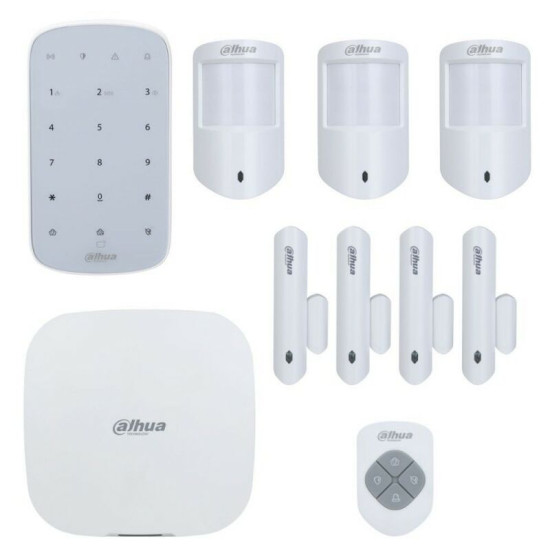 Kit Alarme Sans Fil Wifi, 3g, 4g Et Gprs 150 Zones 868ghz Dahua 10 Pièces