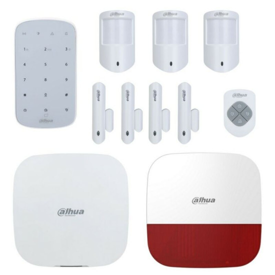Dahua - Kit alarme sans fil wifi, 3G, 4G et gprs 150 zones 868Ghz 11 pièces