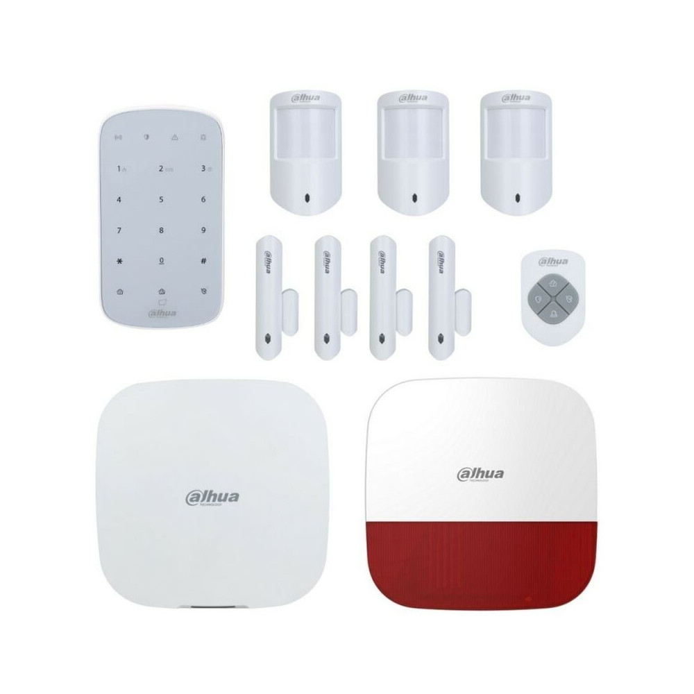 Dahua - Kit alarme sans fil wifi, 3G, 4G et gprs 150 zones 868Ghz 11 pièces