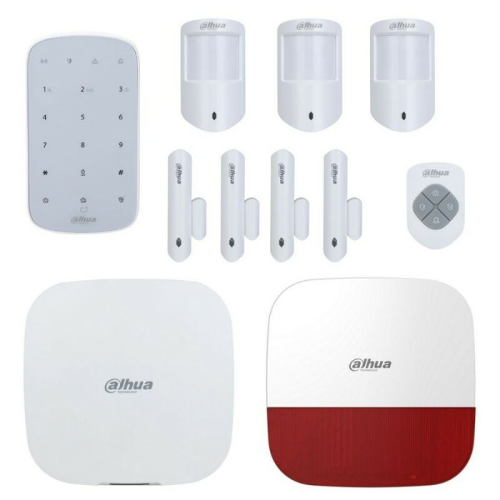 Dahua - Kit alarme sans fil wifi, 3G, 4G et gprs 150 zones 868Ghz 11 pièces