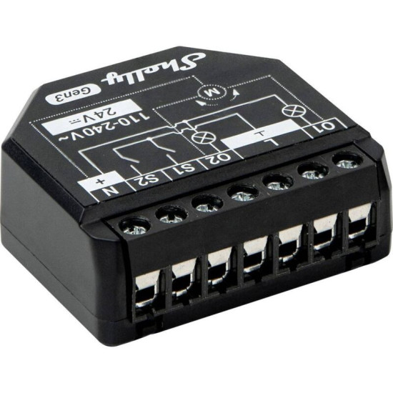 Shelly - 2PM GEN3 - interrupteur volet roulant connecté, 2-CANAUX - 16 a, wi-fi & bluetooth, compteur de consommation intégré, a