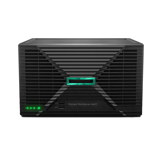HPE ProLiant MicroServer Gen11 E-2434 4c 32GB-U 4LFF-NHP 2x4TB HDD 180W External PS EMEA Cmp Mod Svr - Neuf