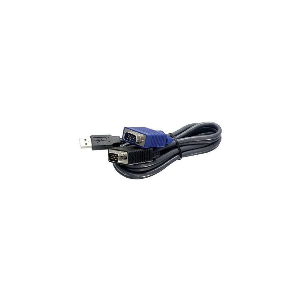 TRENDnet USB VGA KVM Male to Male Cable VGASVGA HDB 15-Pin Male to Male USB 1.1 Type A 6 Feet TK-CU06