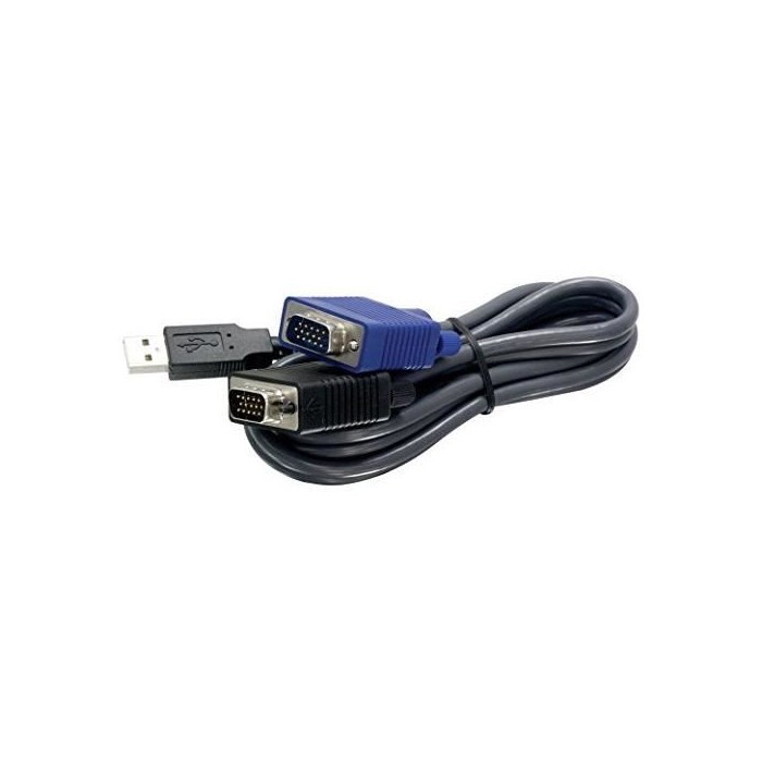 TRENDnet USB VGA KVM Male to Male Cable VGASVGA HDB 15-Pin Male to Male USB 1.1 Type A 6 Feet TK-CU06