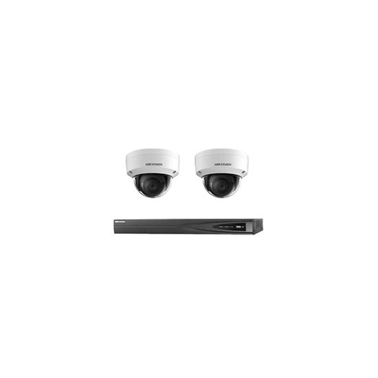 Kit de caméra IP 2x caméra Lite Series 6MP NVR 4xChannel POE - Disque dur 2 To à max 4x caméra