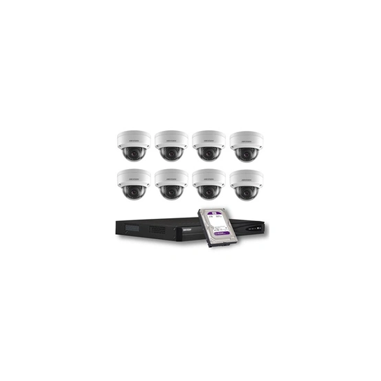 Kit de caméra IP 8x dôme série de lumière hybride intelligente 8MP NVR 8xChannel POE-disque dur 2 To Max 8x caméra (nouveau)