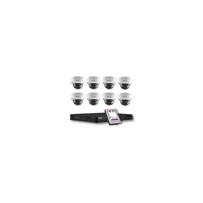 Kit de caméra IP 8x dôme série de lumière hybride intelligente 8MP NVR 8xChannel POE-disque dur 2 To Max 8x caméra (nouveau)