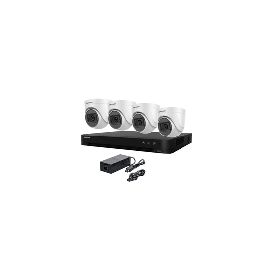 Kit caméra Smart Hybrid série G2 4x caméra IP Tourelle 8MP - NVR 8xChannel - Disque dur 2 To Extensible jusqu'à 8x caméra IP max