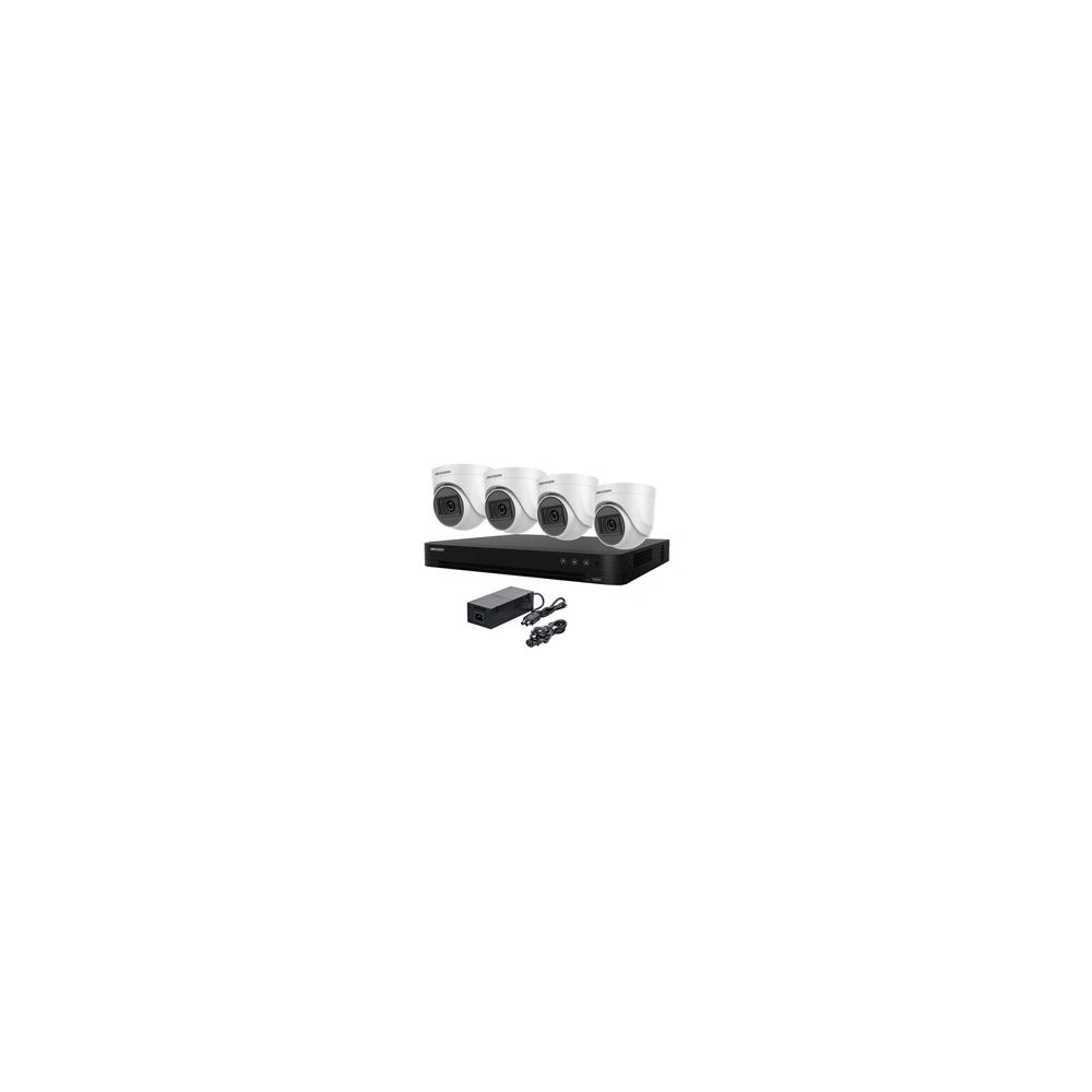 Kit caméra Smart Hybrid série G2 4x caméra IP Tourelle 8MP - NVR 8xChannel - Disque dur 2 To Extensible jusqu'à 8x caméra IP max