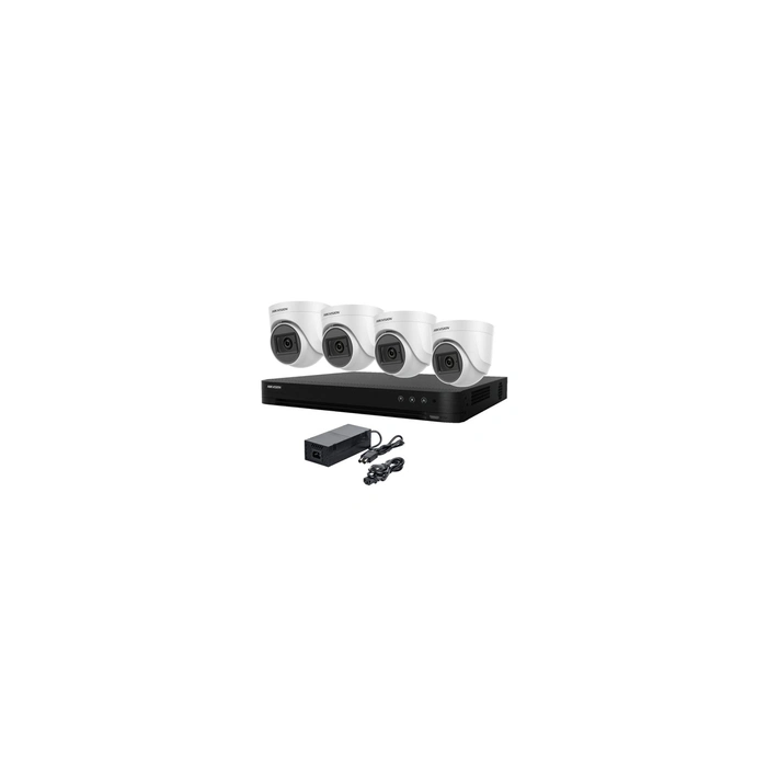 Kit caméra Smart Hybrid série G2 4x caméra IP Tourelle 8MP - NVR 8xChannel - Disque dur 2 To Extensible jusqu'à 8x caméra IP max