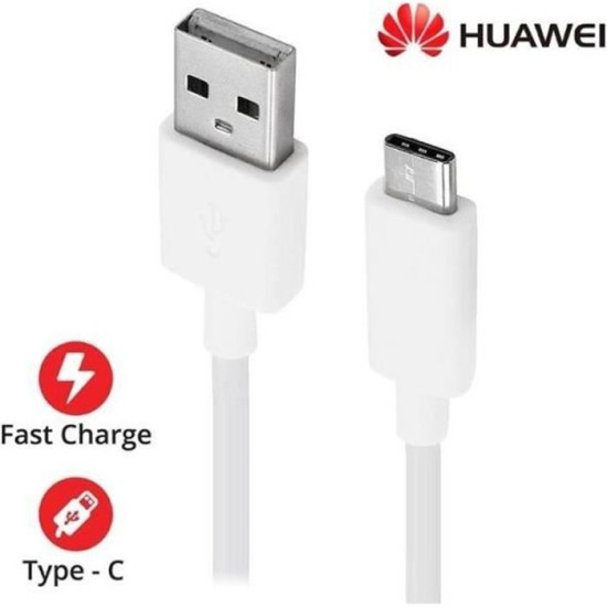 Cable USB-C Original 1 mètre Pour Huawei P30 Lite 6.15 Couleur Blanc