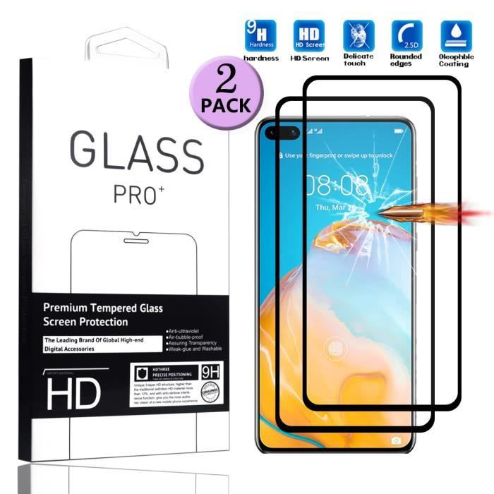 Film de protection décran - Huawei - P40 - Verre trempé - 2 pièces - Protection complète