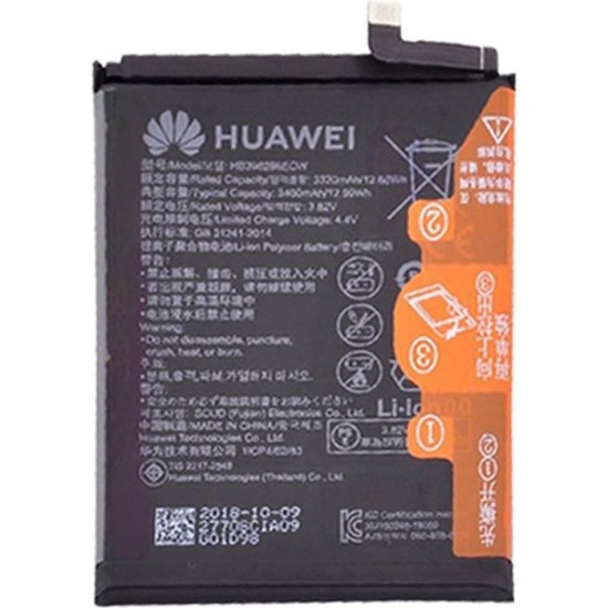 Batterie interne original pour télephone mobile Huawei P Smart 2019 6.3 HB396286ECW 3320 Mah