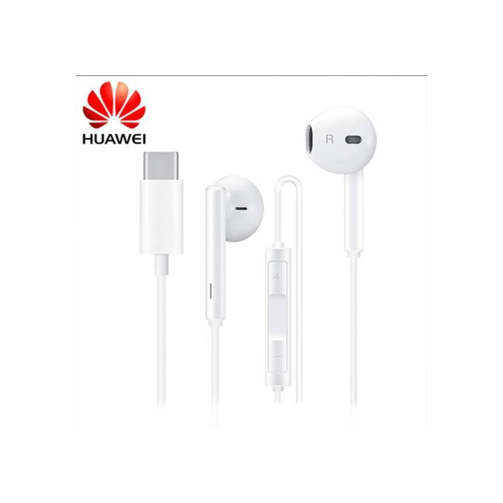 Casque filaire Original Huawei CM33 avec contrôle du volume pour Mate 10 20 P20 Pro et Xiaomi 2s 6x Mi8 - Blanc