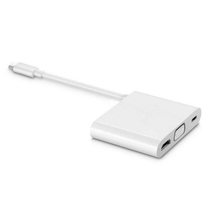 Adaptateur - HUAWEI - MateDock 2 - USB-C - HDMI et VGA - Blanc