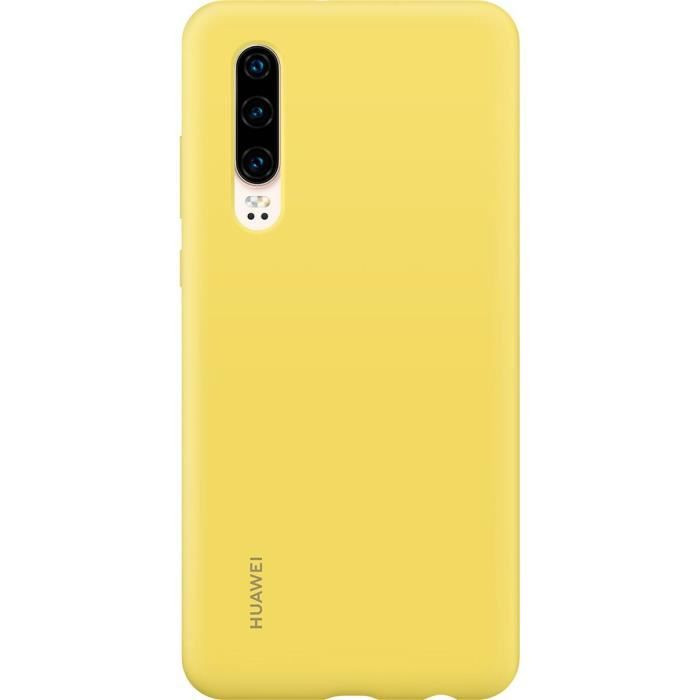 HUAWEI Coque rigide finition soft touch jaune pour Huawei P30