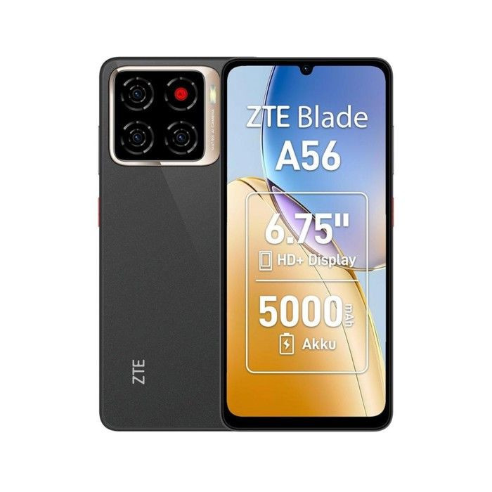 Téléphone mobile - ZTE - Blade A56 - 64GB - 4GB RAM - Double SIM - Écran 6.75 HD+