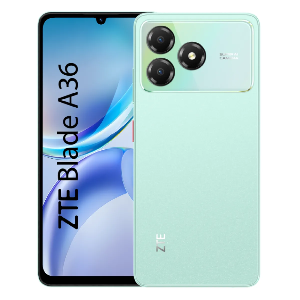 ZTE Blade A36 4+64Go (4G), Écran 6,75" , Dual Sim - Aqua Vert