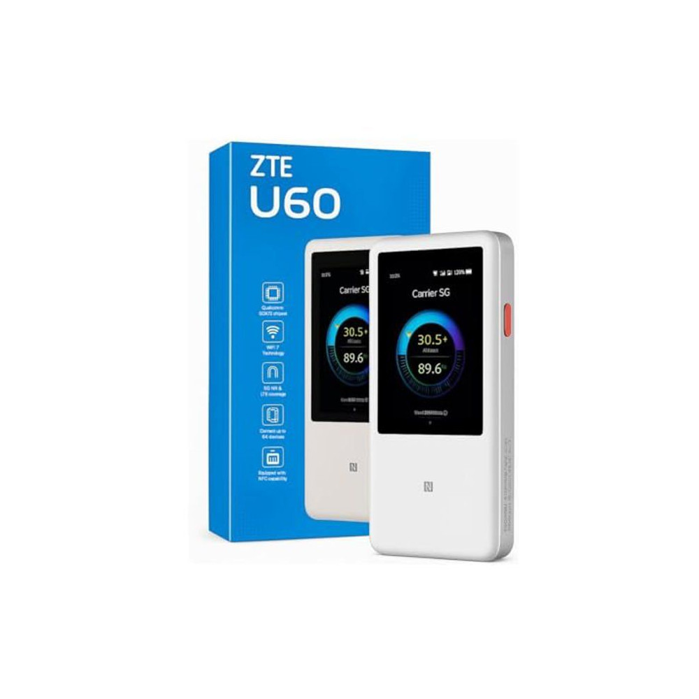 Hotspot mobile - ZTE - U60 - 5G NR - Batterie 5000 mAh - Écran tactile 35 pouces