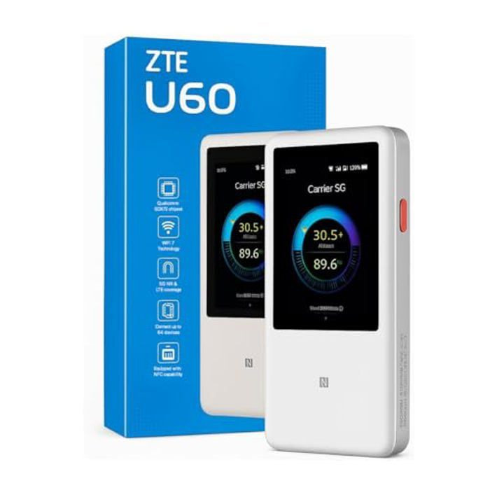 Hotspot mobile - ZTE - U60 - 5G NR - Batterie 5000 mAh - Écran tactile 35 pouces