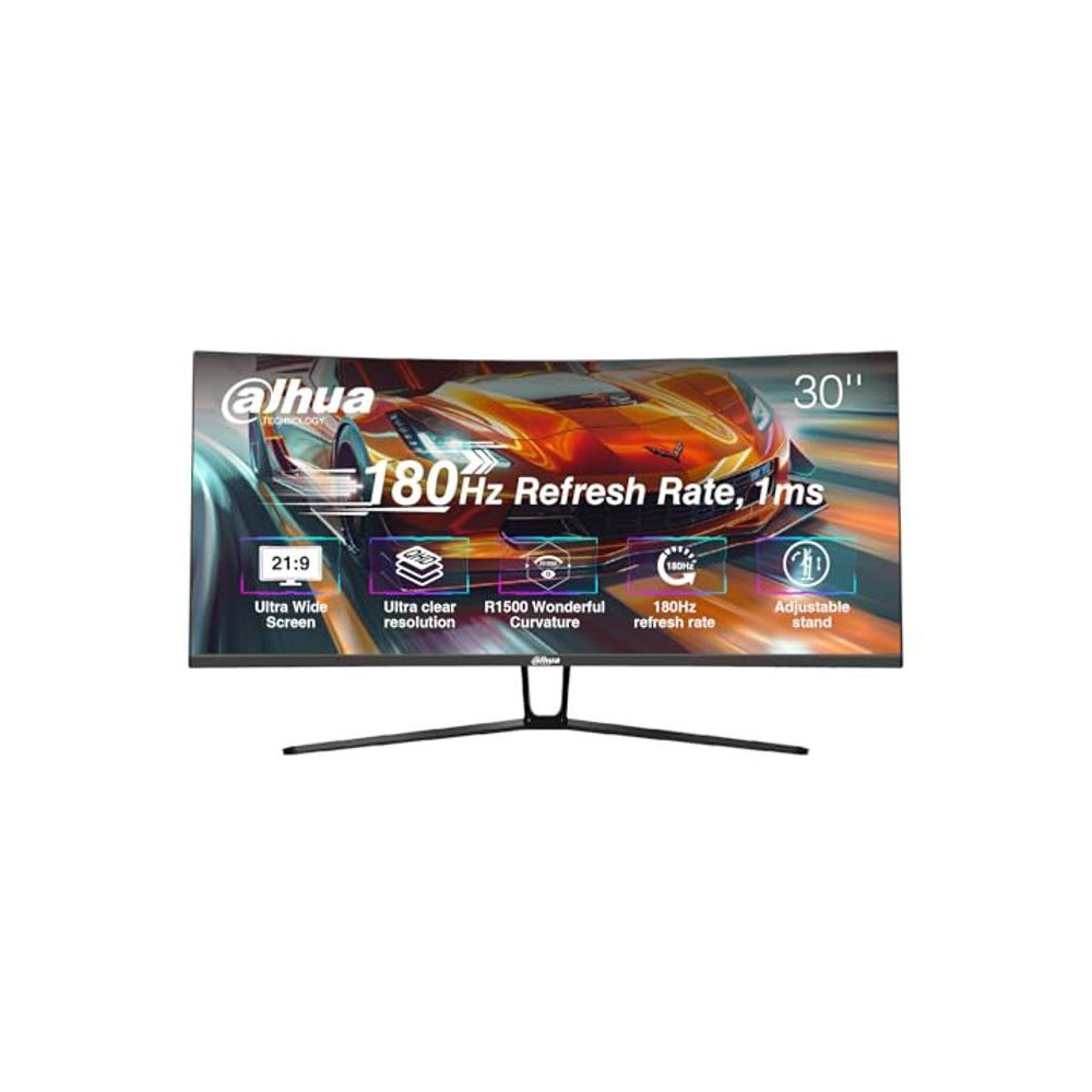 Écran incurvé - DAHUA - LM30-E330CA - 30 pouces - 2560 x 1080 - 200 Hz - Noir-Rouge