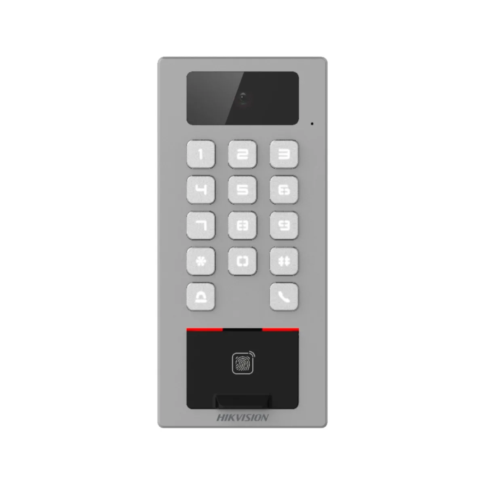 Controlo de acesso com câmara IP65 IK09 - Impressão digital, MF DESFire, cartão QR e PIN - 10.000 utilizadores   300.000 registo