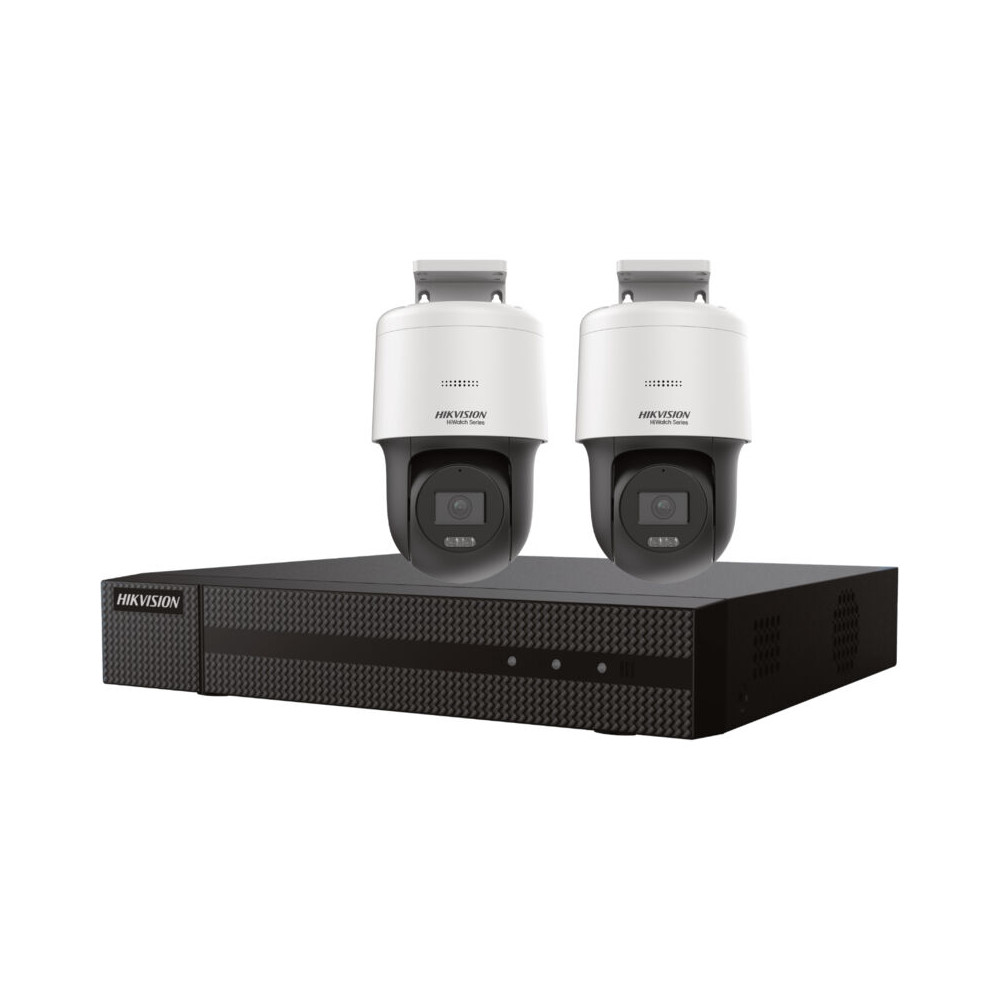 Hikvision - Kit de vidéosurveillance filaire poe - nvr et 2 caméras motorisées
