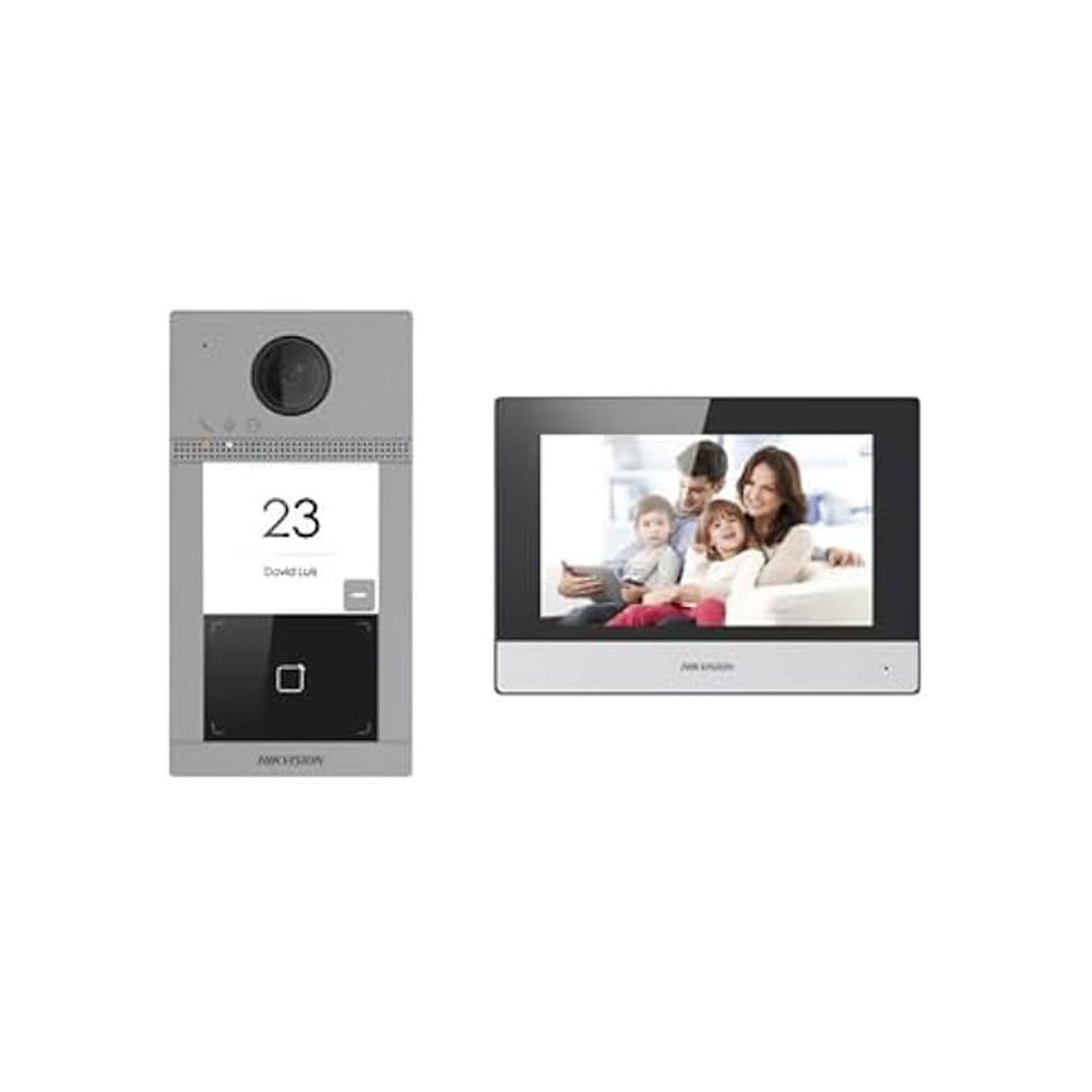 Interphone vidéo IP - HIKVISION - DS-KIS604-S - 7 pouces - Alimentation filaire - Mémorisation des visiteurs
