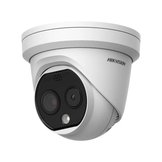 Caméra de Sécurité IP Double Hikvision HeatPro Turret PoE 4MP 2.1-2.2mm Extérieur IP66 - DS-2TD1228-2/QA