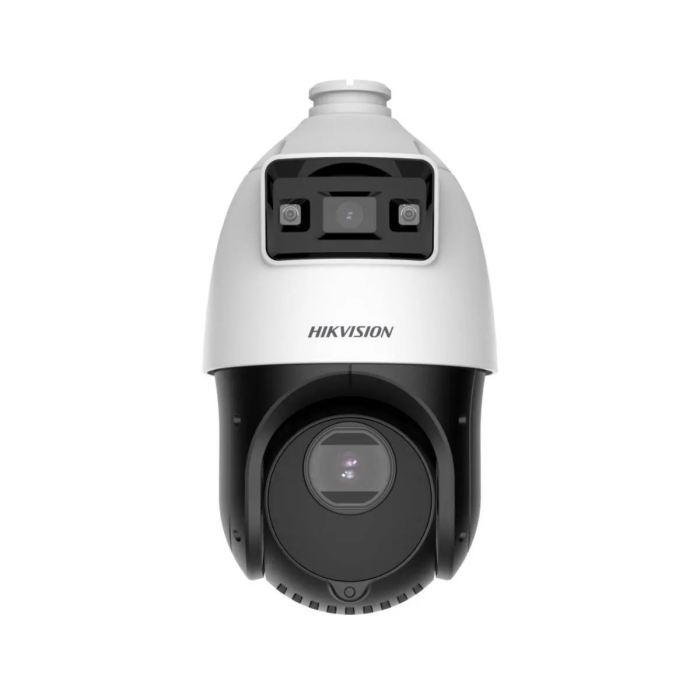 Caméra de Sécurité IP Hikvision Double Objectif PTZ Dôme PoE 4MP+4MP 2.8mm+4.8-120mm Extérieur IP66 - DS-2SE4C425MWG-E(14F0)