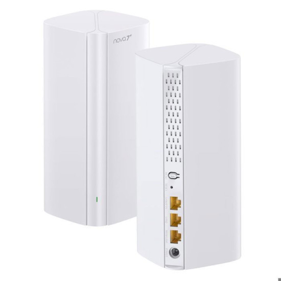 Tenda Nova ME3 Pro  Système WiFi  Mesh WiFi 7 BE3600 Dual Band Couverture de 220m2 3 Ports Gigabit NFC WPA3 Paquet de 2