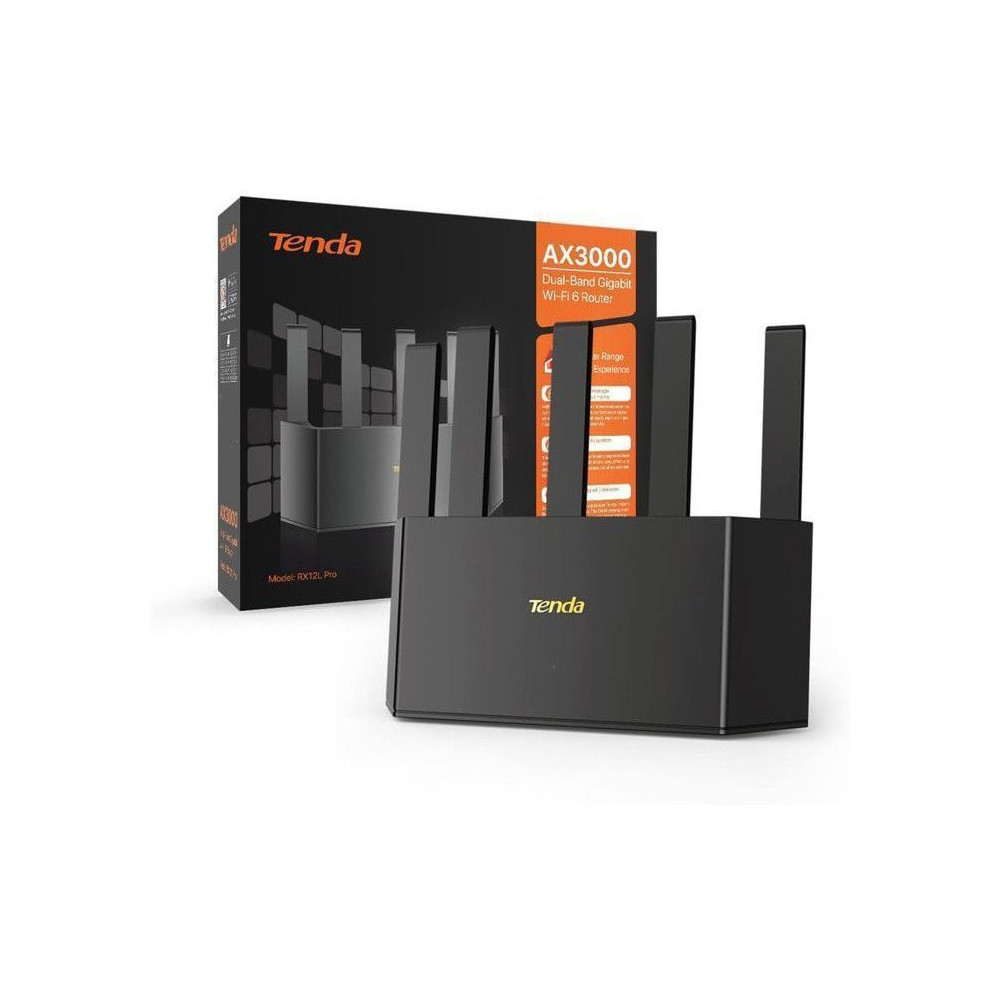 Routeur WiFi 6 - TENDA - TX12L Pro - AX3000 - 4 Ports Gigabit - WPA3 Sécurisé