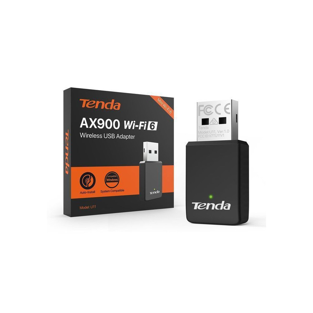 Tenda Clé WiFi Puissante AX900 Adaptateur USB Wi-FI pour PC Dongle WiFi Bi-Bande 5G/2.4G Soft-AP MU-MIMO Windows7/10/11 U11