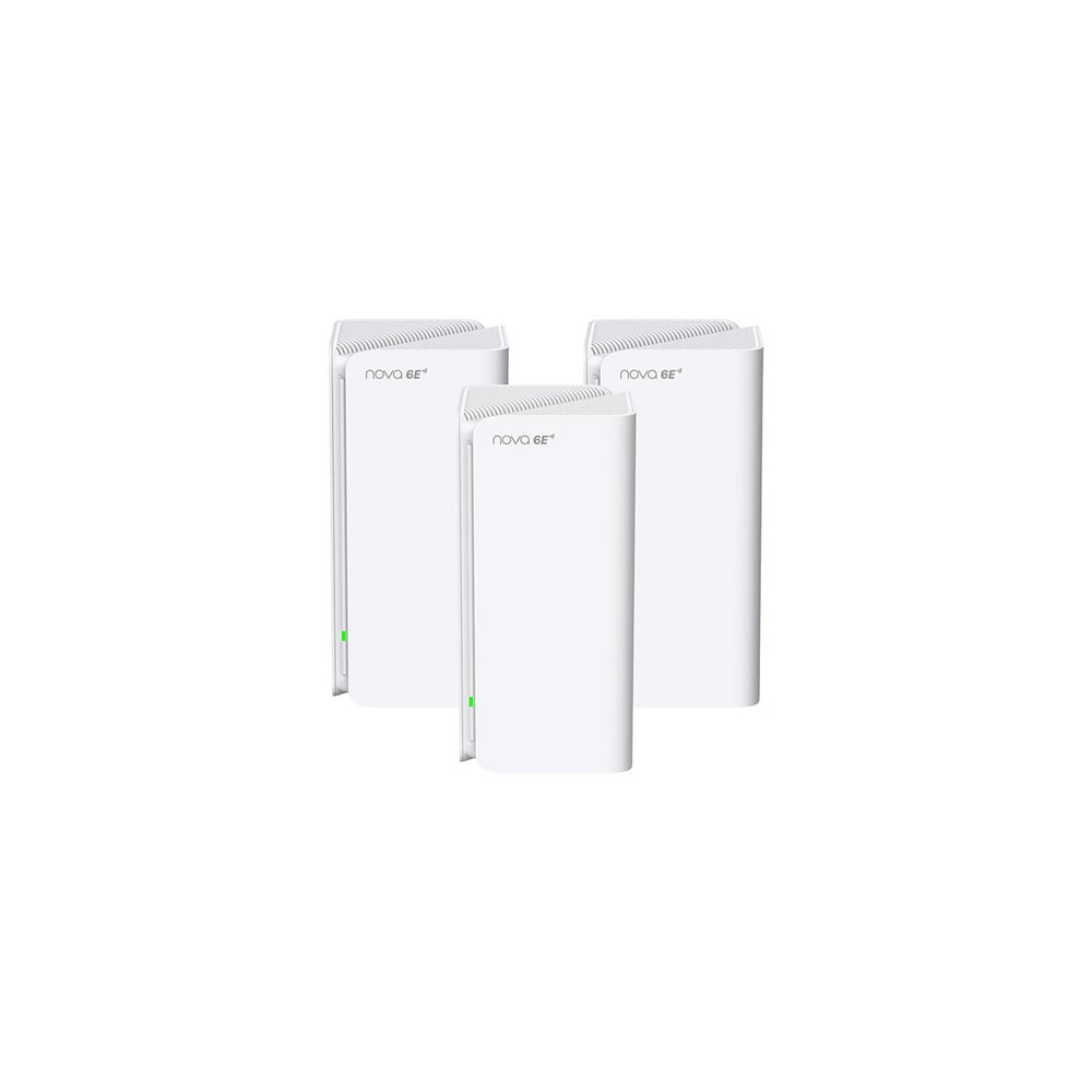 Tenda MX21 Pro(3-pack) Tri-bande (2,4 GHz / 5 GHz / 6 GHz) Wi-Fi 6 (802.11ax) Blanc Interne - Neuf