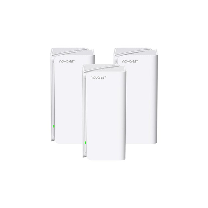 Tenda MX21 Pro(3-pack) Tri-bande (2,4 GHz / 5 GHz / 6 GHz) Wi-Fi 6 (802.11ax) Blanc Interne - Neuf