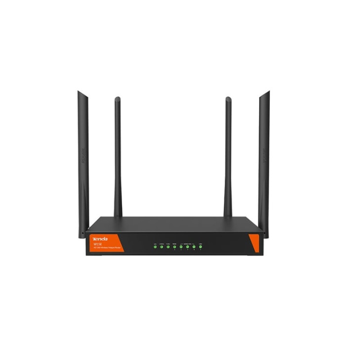 Tenda W15E routeur sans fil Gigabit Ethernet Bi-bande (2,4 GHz / 5 GHz) Noir - Neuf