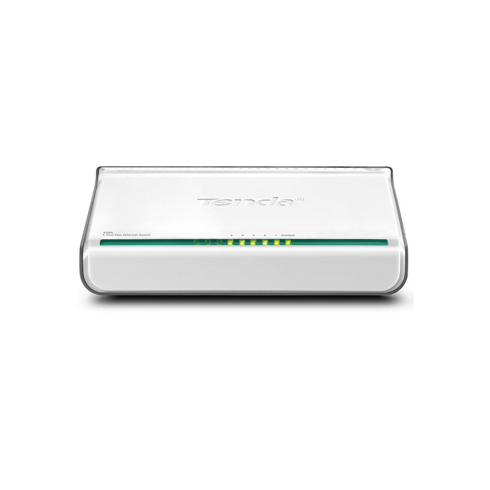 Tenda 5-Port Fast Ethernet Switch Non-géré Blanc - Neuf