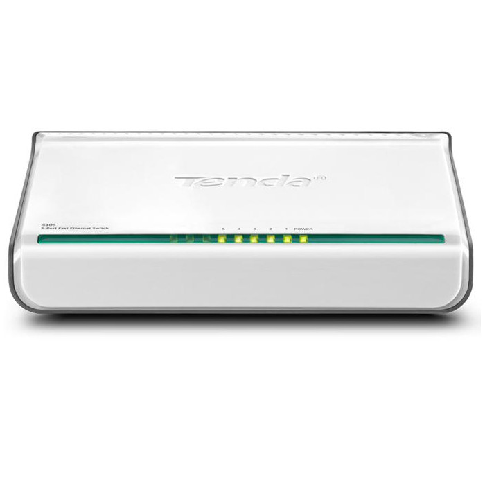 Tenda 5-Port Fast Ethernet Switch Non-géré Blanc - Neuf