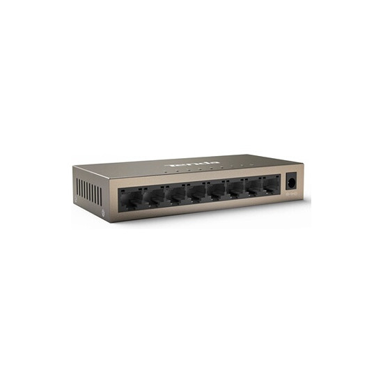 Switch de bureau 8 ports Gigabit 10/100/1000M RJ45 - TEG1008M, refroidissement passif, 9-12 V, Plug&Play, boîtier en métal