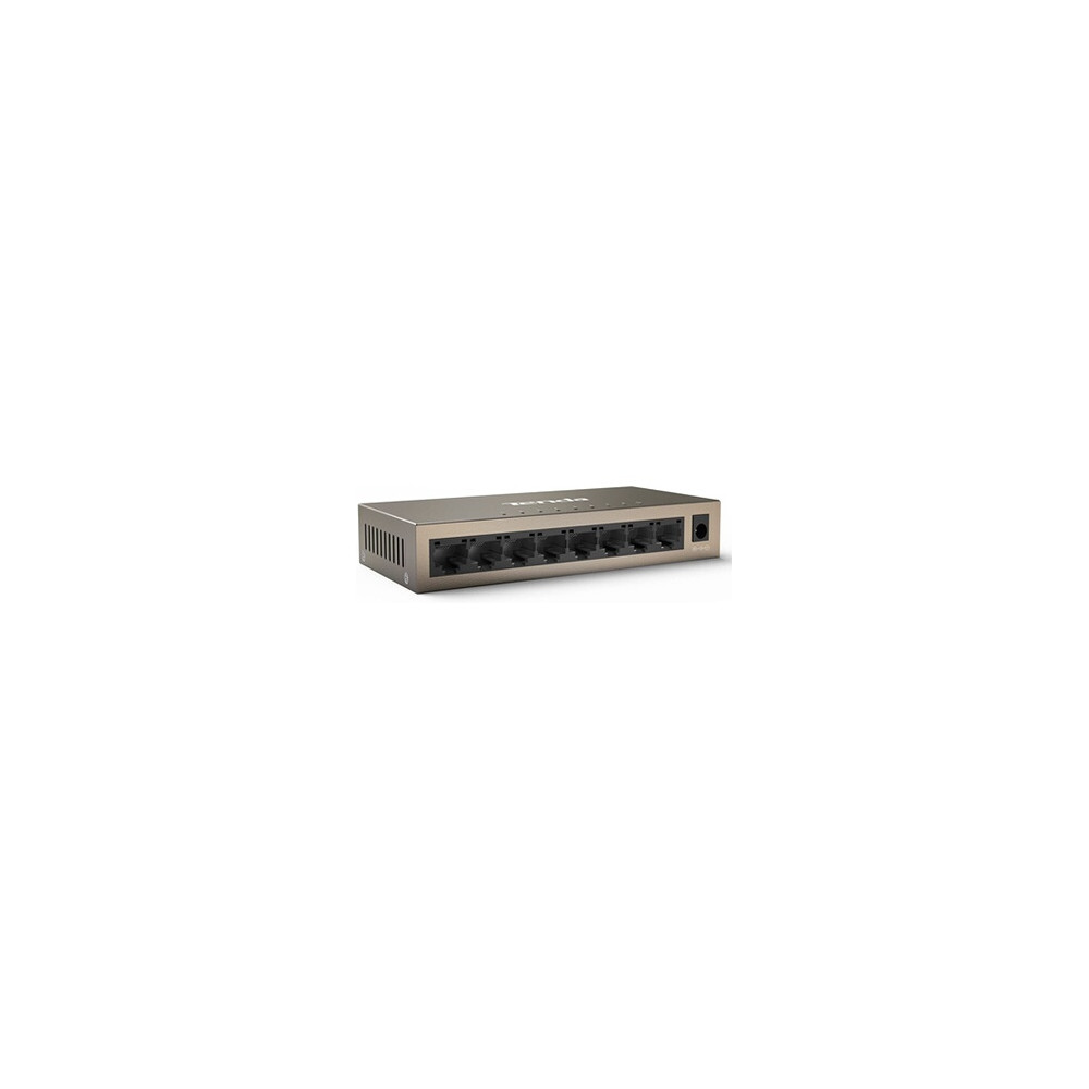 Switch de bureau 8 ports Gigabit 10/100/1000M RJ45 - TEG1008M, refroidissement passif, 9-12 V, Plug&Play, boîtier en métal