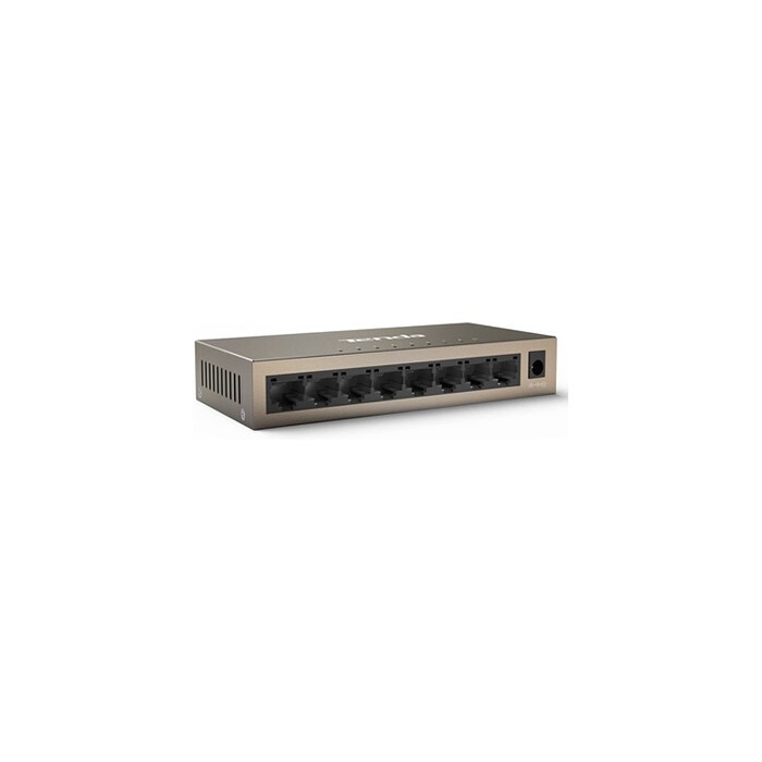 Switch de bureau 8 ports Gigabit 10/100/1000M RJ45 - TEG1008M, refroidissement passif, 9-12 V, Plug&Play, boîtier en métal