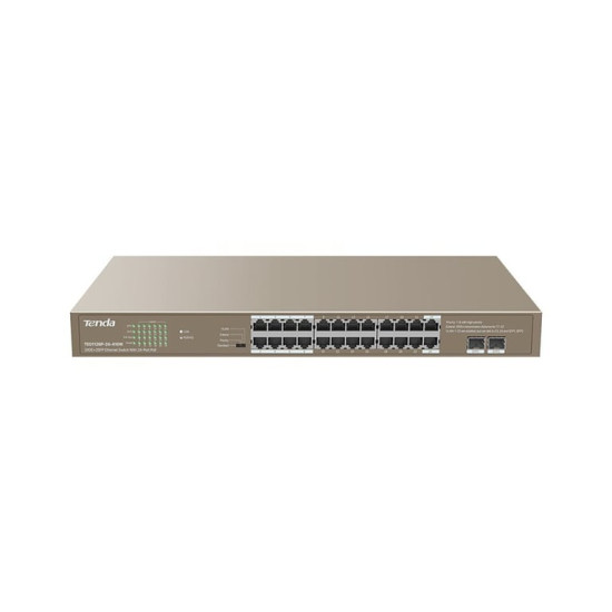 Tenda TEG1126P-24-410W commutateur réseau Non-géré Gigabit Ethernet (10/100/1000) Connexion Ethernet, supportant l'alimentation 