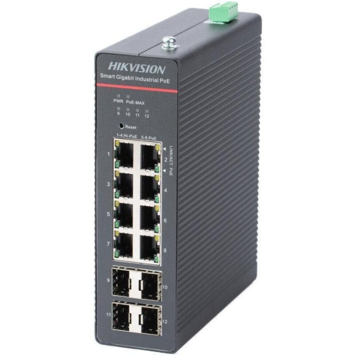 Hikvision Ds-3t1512hp-si-8p4f Switch Industriel Métallique