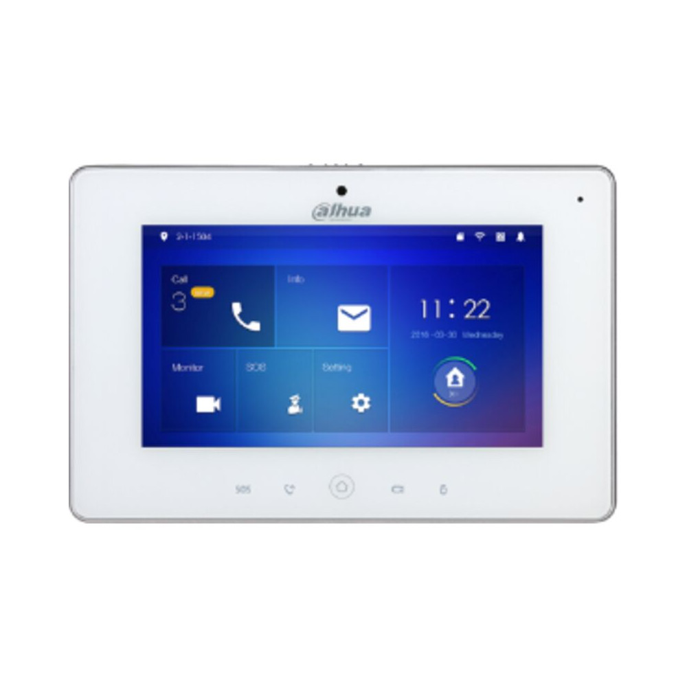 Dahua - Vth5221dw-s2 - Moniteur D'Intérieur Blanc Wi-fi 7' De Vth