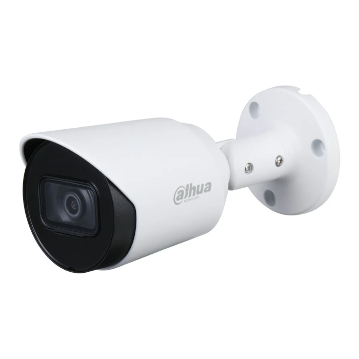 Caméra de sécurité intérieure et extérieure blanche Dahua DH-HAC-HFW1200TP-0280B-S5 2MP IR