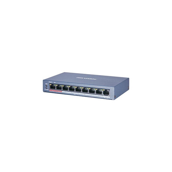 Value Series DS-3E0109P-E/M(B) - Commutateur - non géré - 8 x 10/100 (PoE) + 1 x 10/100 - de bureau - PoE (60 W)
