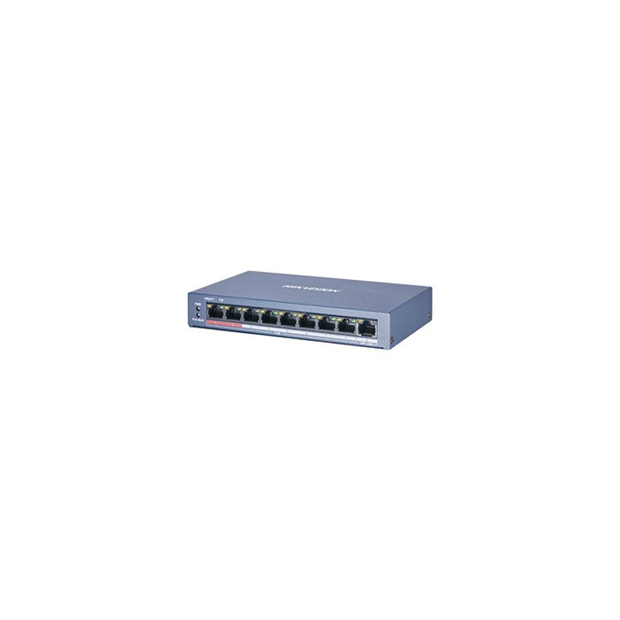 Value Series DS-3E0109P-E/M(B) - Commutateur - non géré - 8 x 10/100 (PoE) + 1 x 10/100 - de bureau - PoE (60 W)