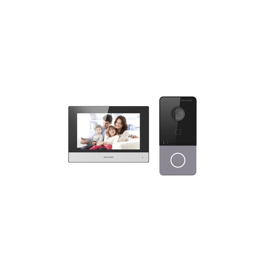 - DS-KIS603-P - Kit d'interphone villa - WiFi & Ethernet - Avec unité intérieure 7 pouces